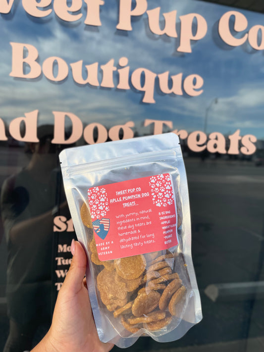 Apple peanut butter pumpkin battle buddy biscuits